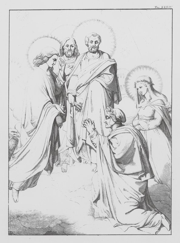 Danten jumalallinen komedia, Paradiso (Taivas), levy XXXIV (litografia). tekijältä Bernhard Schuler