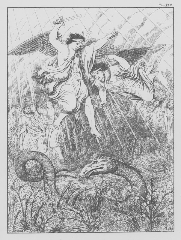 Danten jumalallinen komedia, Purgatorio (Kiirastuli), levy XIV (litografia). tekijältä Bernhard Schuler
