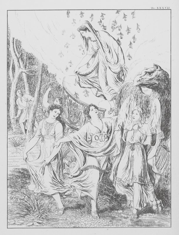 Danten jumalallinen komedia, Purgatorio (Kiirastuli), levy XXXVII (litografia). tekijältä Bernhard Schuler