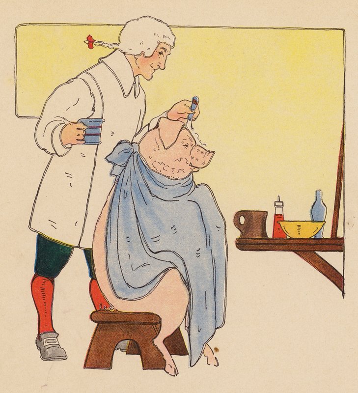 Lastenloru: Barber (värilitografia) tekijältä Blanche Fisher Wright