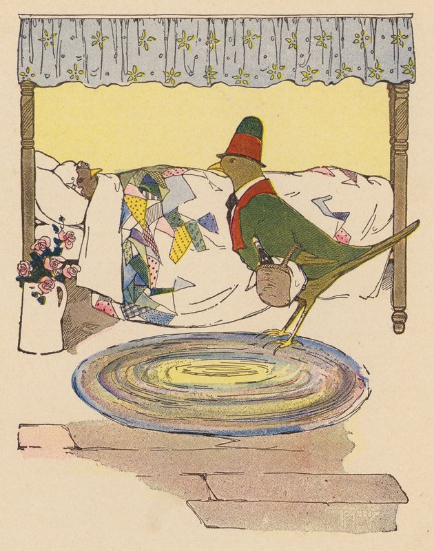 Lastenloru: Jenny Wren (värilitografia). tekijältä Blanche Fisher Wright