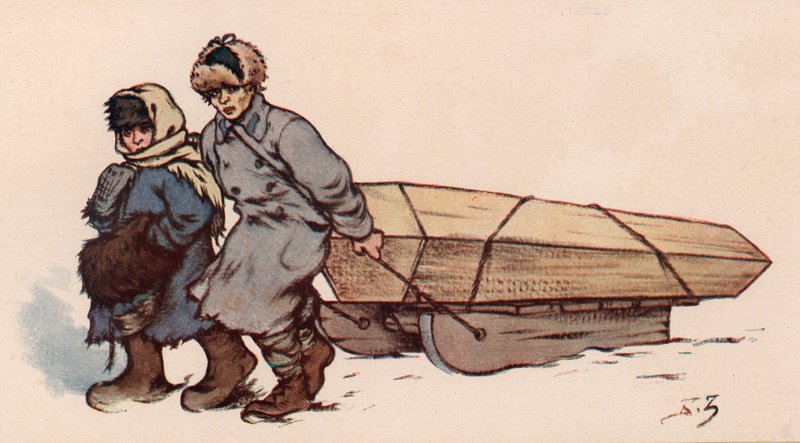 Hautaus Neuvosto-Venäjällä (värinen lito) tekijältä Boris Vasilievich Zvorykin