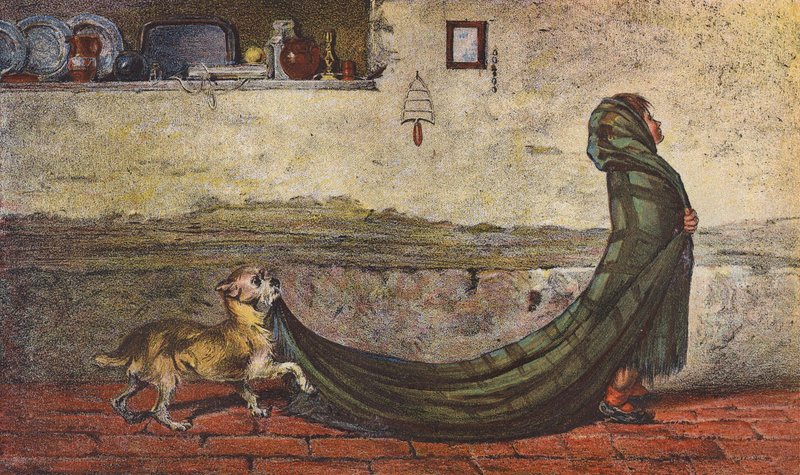 The Train Bearer (värilitografia) tekijältä Briton (after) Riviere
