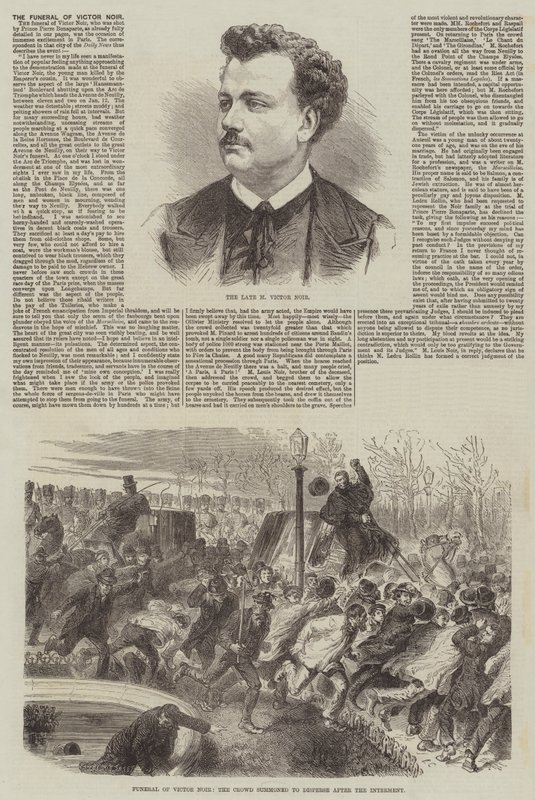 Victor Noirin hautajaiset tekijältä Burn Smeeton