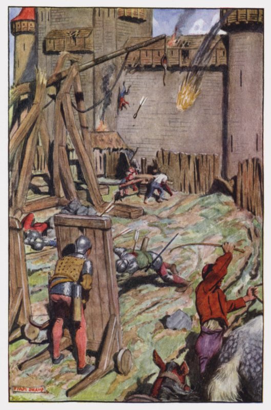 Kuvitus Charles Readen luostarille ja tulisijalle (värilitho) tekijältä Byam (after) Shaw