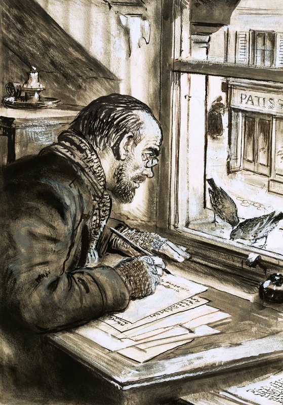 Sanojen soturi, Emile Zola (guassi paperille) tekijältä C.L. Doughty