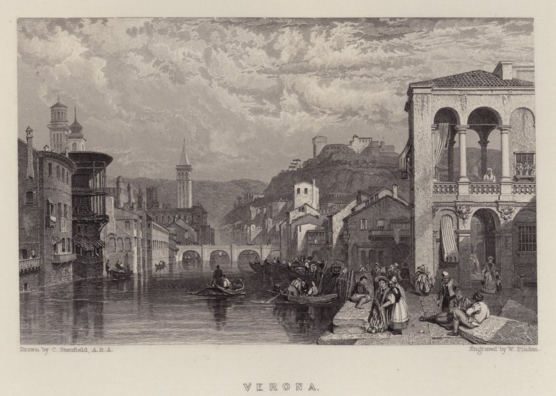 Verona (väri litho) tekijältä C. (after) Stanfield