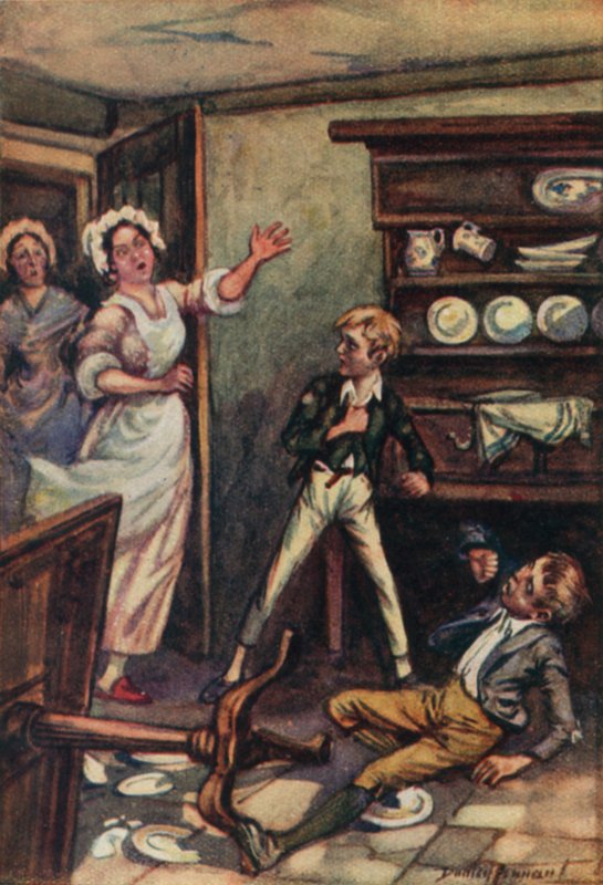 Kuvitus Oliver Twistille, Charles Dickens (värilitho) tekijältä C. Dudley (after) Tennant