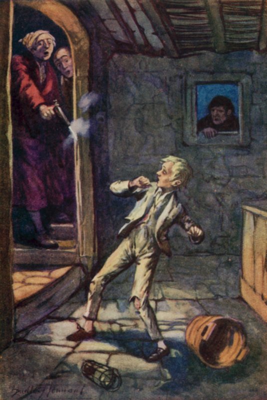 Ilustração para Oliver Twist por Charles Dickens (litho colorida) finlandesa tekijältä C. Dudley (after) Tennant