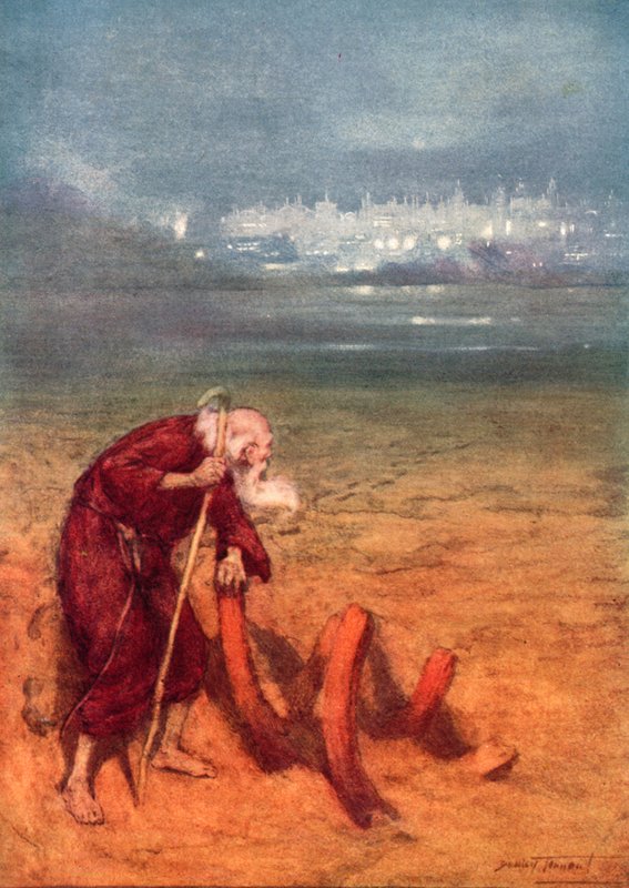 Kadonnut maa (väri litho) tekijältä C. Dudley (after) Tennant