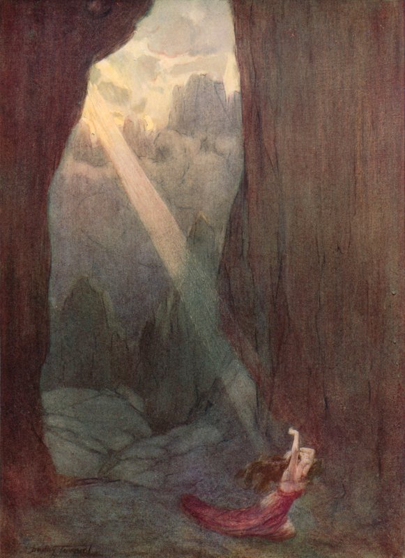 Laakson läpi (väri litho) tekijältä C. Dudley (after) Tennant