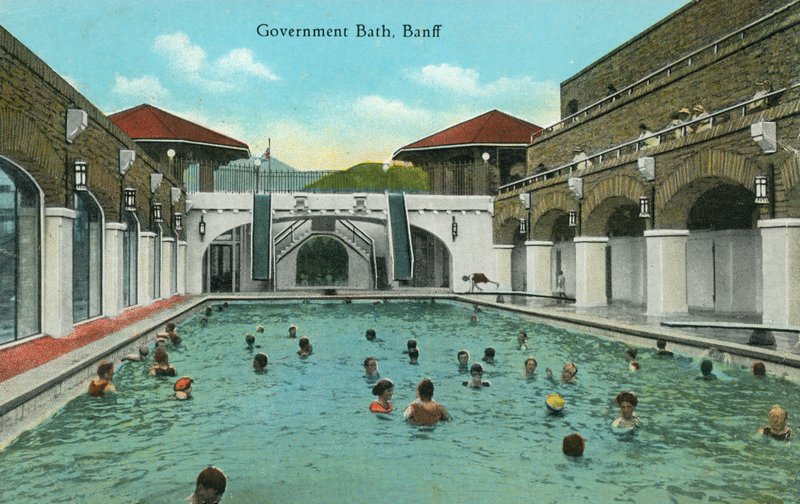 Government Bath, Banff, Alberta, Kanada (värikuva) (värikuva) tekijältä Canadian Photographer