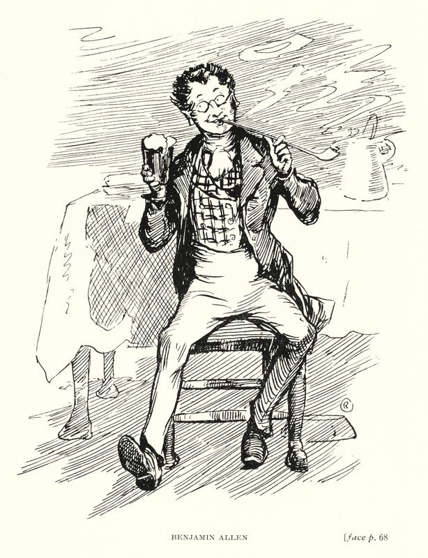 Dickensin hahmo: Benjamin Allen (litho) tekijältä Captain Edward Henry Handley Read