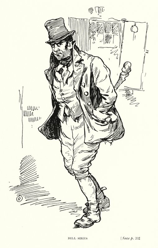 Dickens-hahmo: Bill Sikes (litho) tekijältä Captain Edward Henry Handley Read