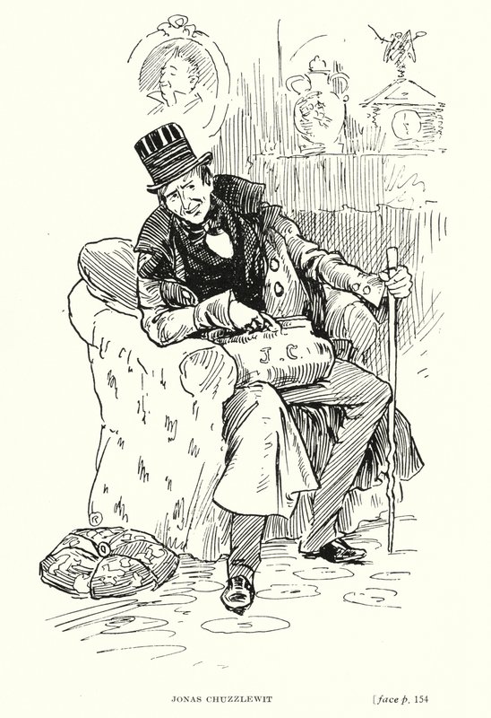 Dickensin hahmo: Jonas Chuzzlewit (litho) tekijältä Captain Edward Henry Handley Read