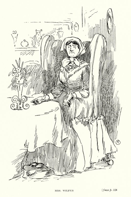 Dickensin hahmo: Mrs Wilfer (litho) tekijältä Captain Edward Henry Handley Read
