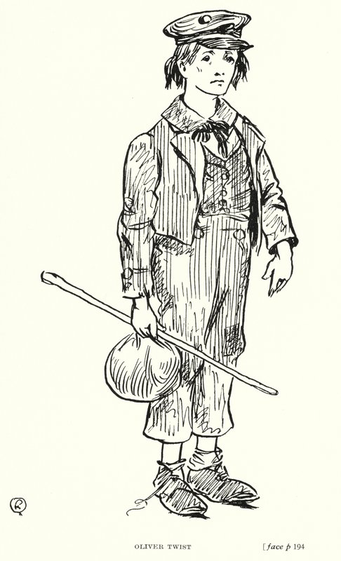 Dickensin hahmo: Oliver Twist (litho) tekijältä Captain Edward Henry Handley Read