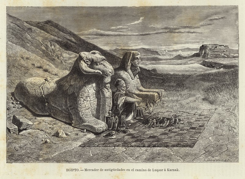 Antiikkikauppias matkalla Luxorista Karnakiin tekijältä Carl Friedrich Heinrich Werner