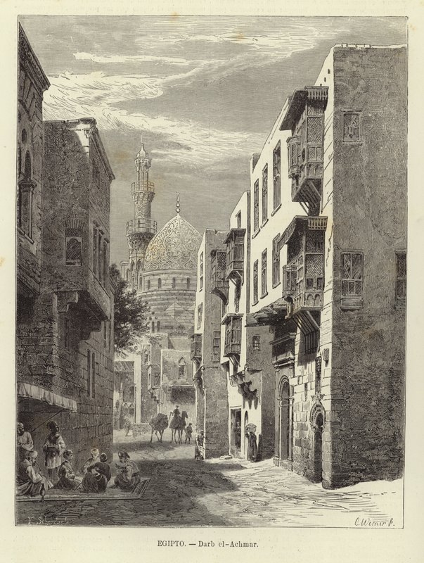 Egypti - Darb al-Ahmar Kairossa tekijältä Carl Friedrich Heinrich Werner