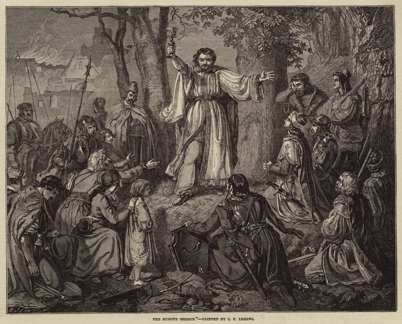 Hussilaisten saarna tekijältä Carl Friedrich Lessing