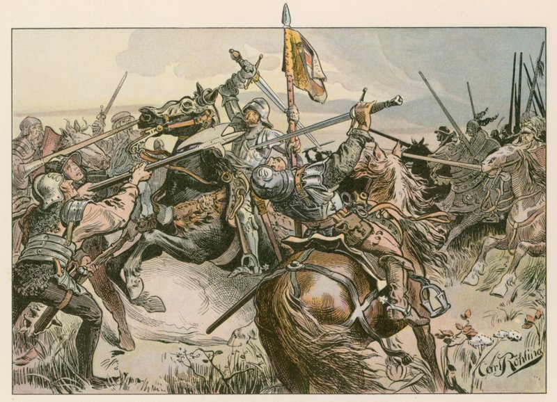 Albert Akhilleus taistelussa Nürnbergiä vastaan vuonna 1449. tekijältä Carl Rohling