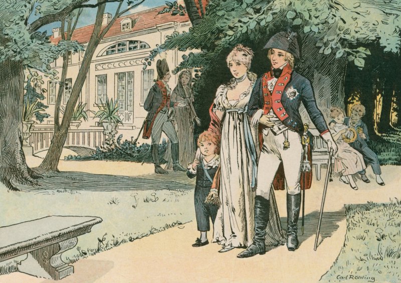 Frederick Vilhelm III, Preussin kuningas (1770-1840) ja hänen vaimonsa kuningatar Luiza (1776-1810) Paretzissa vuonna 1800 tekijältä Carl Rohling