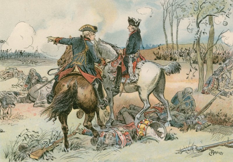 Fredrik Suuri Kolinin taistelussa vuonna 1757. tekijältä Carl Rohling