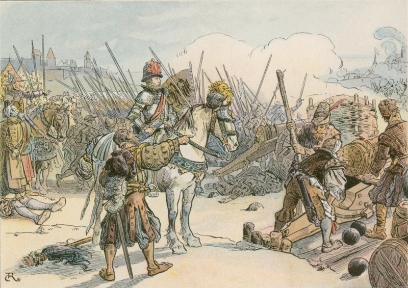 Joakim II johti taistelua Turkin sodassa vuonna 1542 tekijältä Carl Rohling