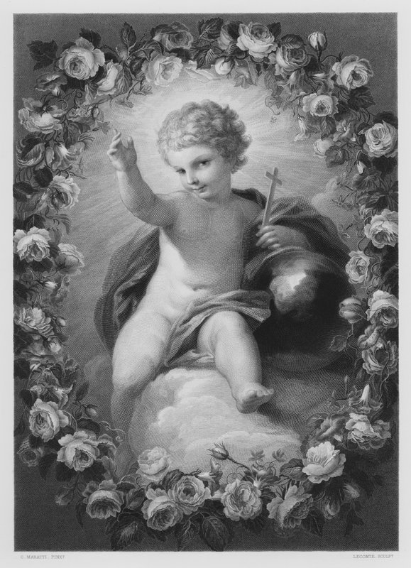 Infant Christ, kuvasta Royal Collectionissa (kaiverrus) tekijältä Carlo (after) Maratta or Maratti