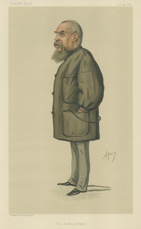 Kapteeni Sir Richard Francis Burton (väri litho) tekijältä Carlo Pellegrini