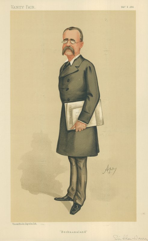 Kenraalimajuri Sir Charles Warren, Bechuanaland, 6. helmikuuta 1886, Vanity Fair -sarjakuva tekijältä Carlo Pellegrini