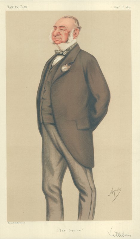 Herra Henry Villebois, The Squire, 8. syyskuuta 1877, Vanity Fair -sarjakuva tekijältä Carlo Pellegrini