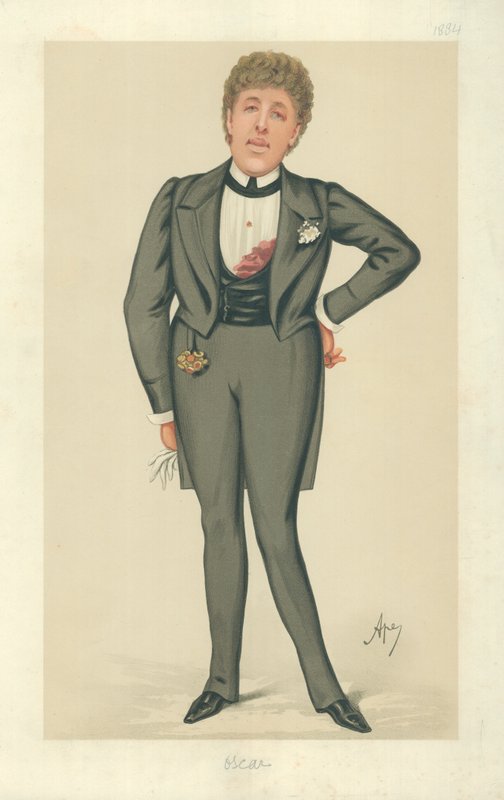 Herra Oscar Wilde, Oscar, 24. toukokuuta 1884, Vanity Fair -sarjakuva tekijältä Carlo Pellegrini