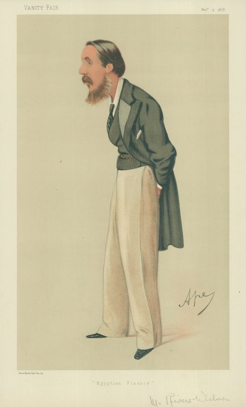 Mr Rivers Wilson, Egyptin talous, 9. marraskuuta 1878, Vanity Fair -sarjakuva tekijältä Carlo Pellegrini