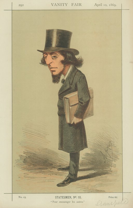 Rt Hon James Stansfeld, rohkaista muita, 10. huhtikuuta 1869, Vanity Fair -sarjakuva tekijältä Carlo Pellegrini