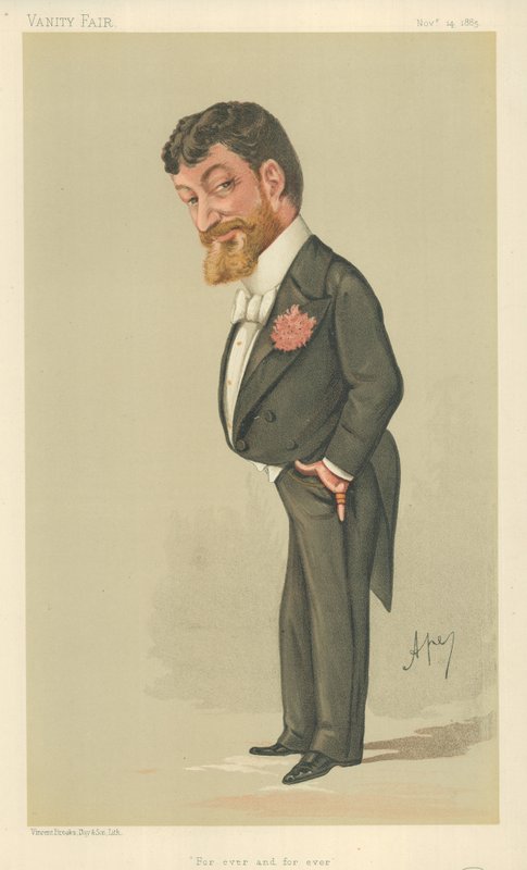Signor Paolo Tosti, Ikuisesti ja ikuisesti, 14. marraskuuta 1885, Vanity Fair -sarjakuva tekijältä Carlo Pellegrini