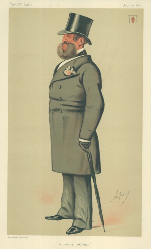 Sir Henry Josias Stracey, Maalaisherrasmies, 10. heinäkuuta 1875, Vanity Fair -sarjakuva tekijältä Carlo Pellegrini
