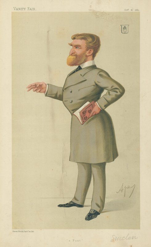 Sir John George Sinclair, runoilija, 16. lokakuuta 1880, Vanity Fair -sarjakuva tekijältä Carlo Pellegrini