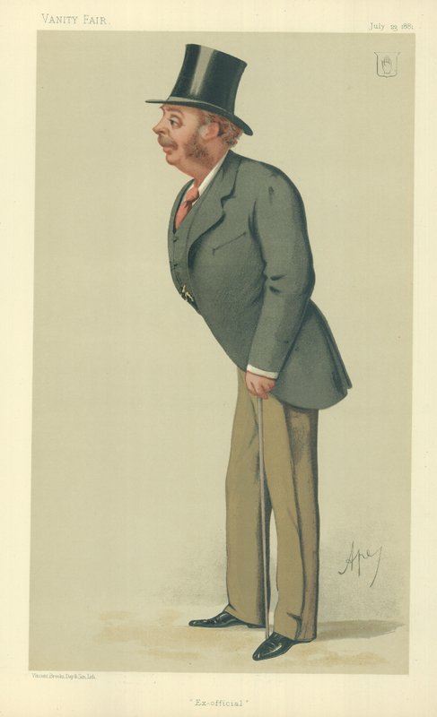 Sir Matthew Ridley, entinen virkamies, 23. heinäkuuta 1881, Vanity Fair -sarjakuva tekijältä Carlo Pellegrini
