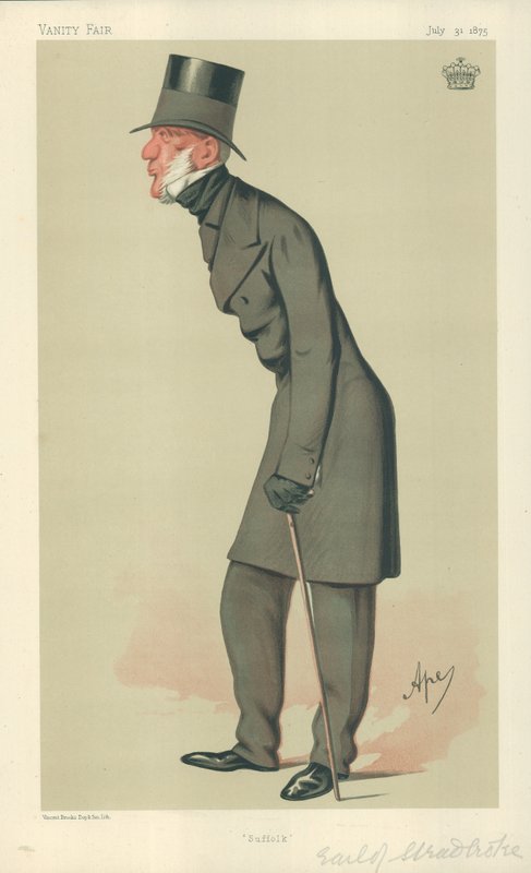 The Earl of Stradbroke, Suffolk, 31. heinäkuuta 1875, Vanity Fair -sarjakuva tekijältä Carlo Pellegrini