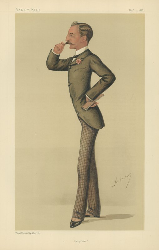 The Honorable Sidney Herbert (väri litho) tekijältä Carlo Pellegrini
