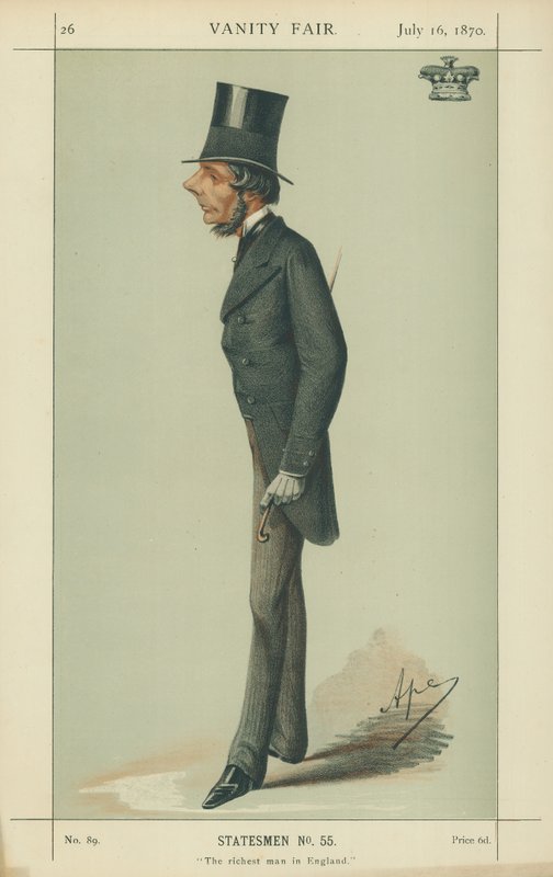 Westminsterin markiisi, Englannin rikkain mies, 16. heinäkuuta 1870, Vanity Fair -sarjakuva tekijältä Carlo Pellegrini