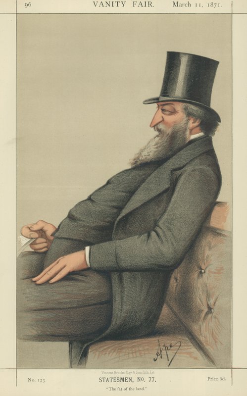 The Right Honorable George Ward Hunt (väri litho) tekijältä Carlo Pellegrini