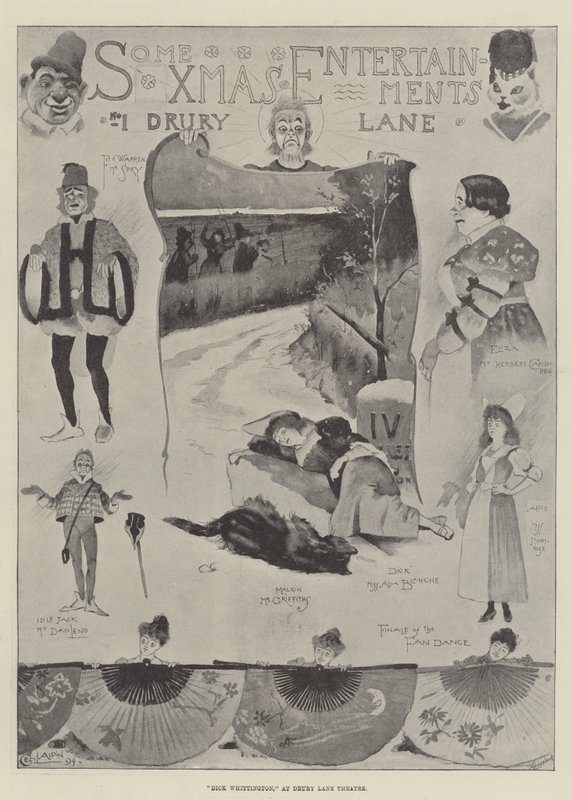 Dick Whittington Drury Lane -teatterissa tekijältä Cecil Charles Windsor Aldin