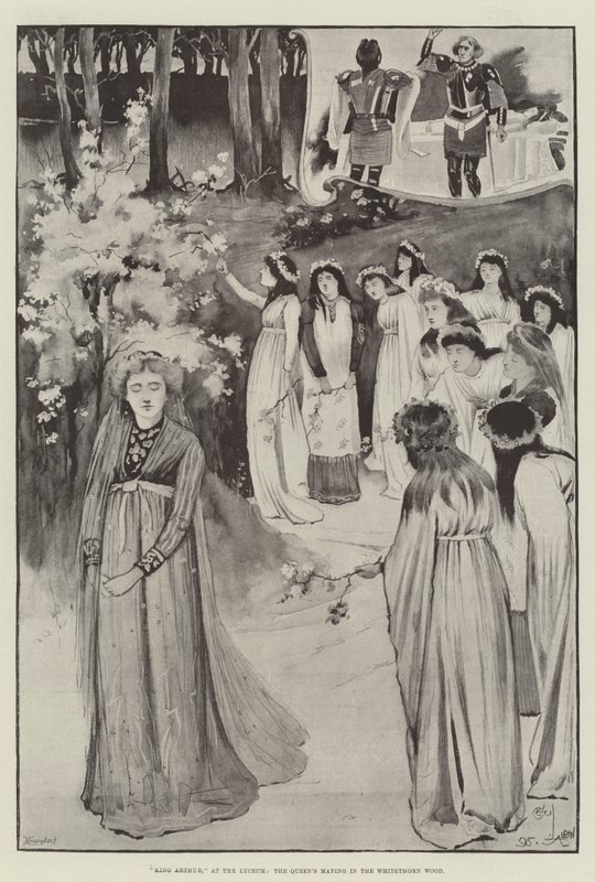 Kuningas Arthur lyseumissa, kuningattaren Maying Whitethorn Woodissa tekijältä Cecil Charles Windsor Aldin