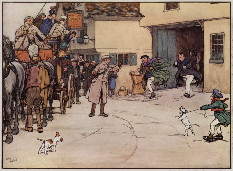 Cecil Aldinin kuvitus Pickwick Papersille tekijältä Cecil Charles Windsor Aldin