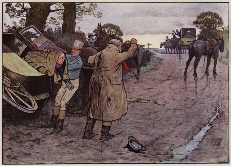 Cecil Aldinin kuvitus Pickwick Papersille tekijältä Cecil Charles Windsor Aldin