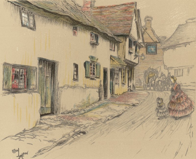 George Inn, Dorchester tekijältä Cecil Charles Windsor Aldin