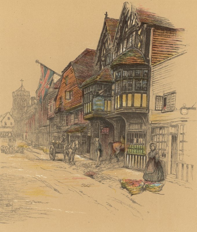 George Inn, Salisbury tekijältä Cecil Charles Windsor Aldin