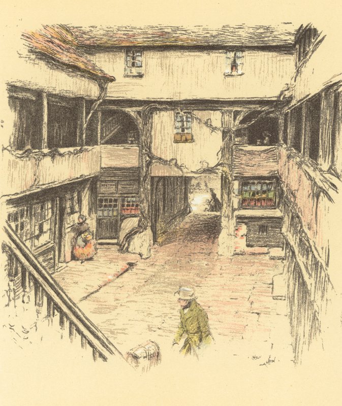 The New Inn, Gloucester tekijältä Cecil Charles Windsor Aldin